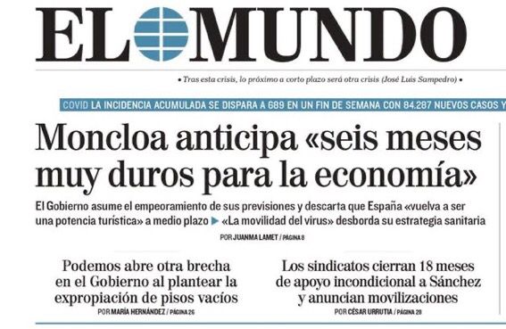 🔴 En economía es fundamental acertar en el diagnóstico, y el gobierno del marketing y sus socios aprobaron unos PGE inútiles, con una previsiones falsas.

La frivolidad y irresponsabilidad de Sánchez tienen consecuencias.