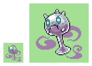 Pixelart ドット絵 オリポケ Fakemon フラスコプ 毒タ オニガシラ銀角のイラスト
