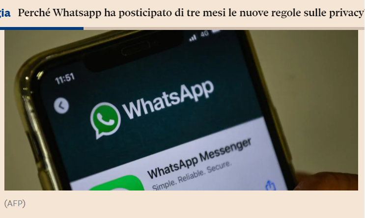 lucatremolada's tweet photo. Perché Whatsapp ha posticipato di tre mesi le nuove regole sulle privacy?
L'8 febbraio, nessun account verrà sospeso o eliminato” ha chiarito WhatsApp. La società di Menlo Park si prende più tempo per spiegare i cambiamenti  https://t.co/HZC1tNemJb https://t.co/BxU4eb5oPa