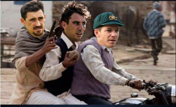 Biswaje63's tweet photo. Starc, Cummins n Paine on their way home
#INDvAUS 
#BCCI 
#MichaelVaughan 
Fun fact #MichaelVaughan is missing From his home
🤣🤣🤣🤣🤣🤣🤣 https://t.co/WIHdXK23A4