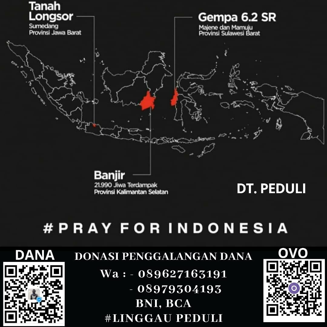 Ikanhiu696's tweet photo. Yuk sama sama saling bantu saudara kita sedang terdampak bencana. Bantuan bisa dalam bentuk donasi atau dengan sekadar share foto ini.. semoga ibu pertiwi lekas pulih.
#PrayforKalimantanSelatan
#PrayForSulawesiBarat
#KalselJugaIndonesia
#Prayformajene
#prayforIndonesia https://t.co/6OSmS4f71w