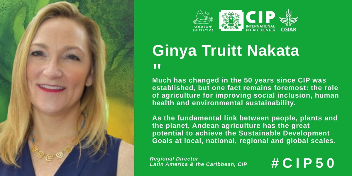 IniciativAndina's tweet photo. @GTruittNakata @Cipotato: “As the fundamental link between people, plants & the planet, Andean agriculture has the great potential to achieve the Sustainable Development Goals at local, national, regional and global scales”
#CIP50 #ConnectWithTheAndes https://t.co/K5YmTj3KjP