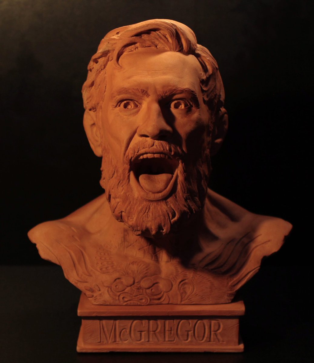 Jbseckler's tweet photo. ⚠️ samedi 23 janvier, @TheNotoriousMMA vs @DustinPoirier 
#sculpture #ConorMcGregor #art #UFC257 #UFCFightIsland #UFC #MMA #mma2021 #FightIsland #aboudabi @danawhite https://t.co/1Fpz6tnVmk