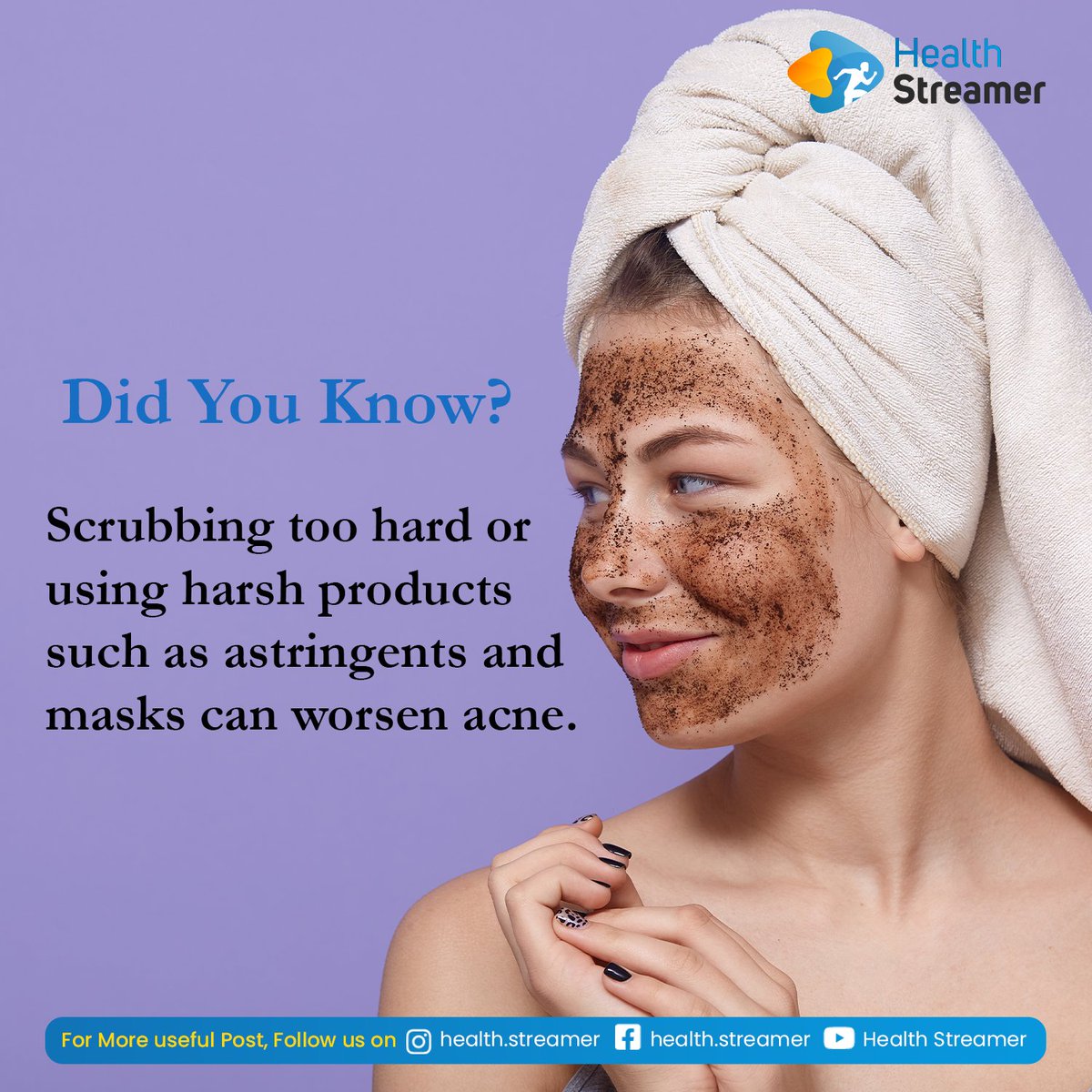 HealthStreamer's tweet image. Did you know??

#skincare #skin #skinproducts #skintype #health #acne #masks #maskoff #peeloffmask