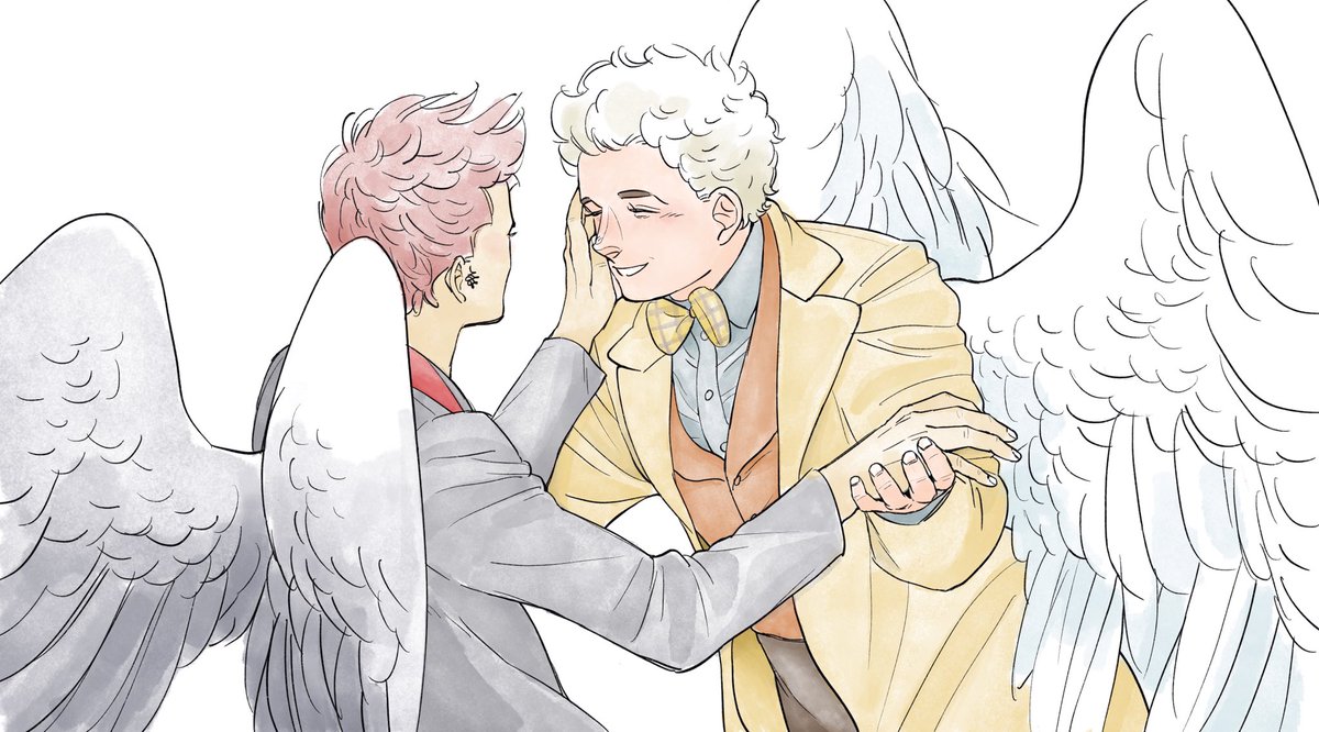 tatumitori's tweet photo. Hello, Angel.  #ineffablehusbands https://t.co/W0SGNIeIsf
