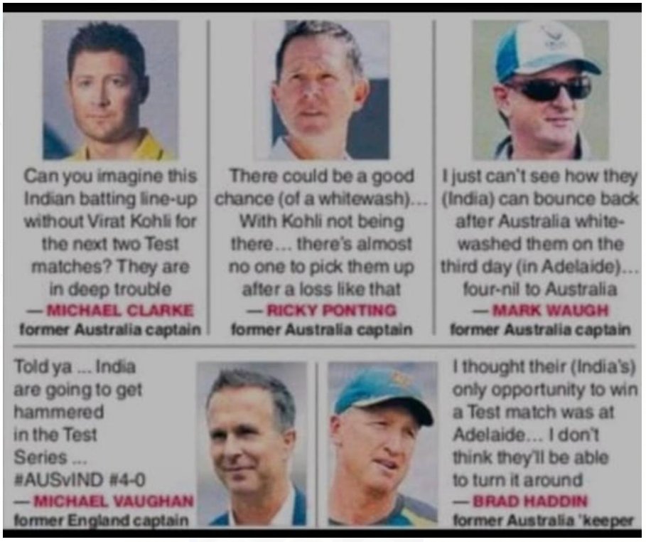 Arpitagarwal08's tweet photo. "Can't wait to see you in the Gabba" they said.
Back in 2018-19 "No Warner No Smith" they said.
Waiting for " No Kohli No Shami No Ishant No Bumrah No Bhuvi No Experience"
What a fight.. #battleofthedebutants #Gabba #IndiavsAustralia @RickyPonting @MichaelVaughan @BCCI https://t.co/JOM4MYrOoN