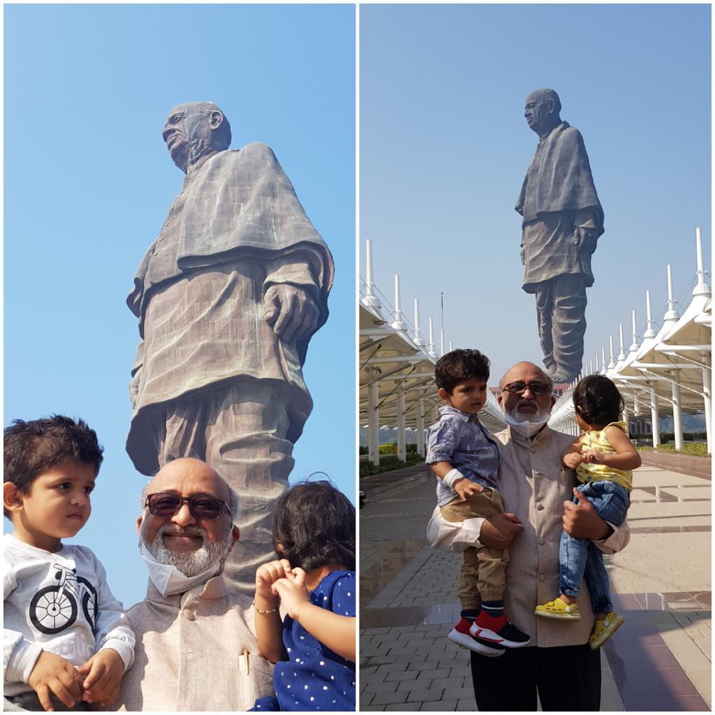 Visited statue of Unity with grand children to paygratitude to the Iron man whose efforts made India unite post independence, and Thanks to Hon'blePM <a href="/narendramodi/">Narendra Modi</a> ji to unfold history, for sure this will inspire the generations to come <a href="/PMOindia/">PMO India</a> <a href="/CMOguj/">CMO Gujarat</a> <a href="/drrajivguptaias/">Dr Rajiv Kumar Gupta IAS (Retd)</a>