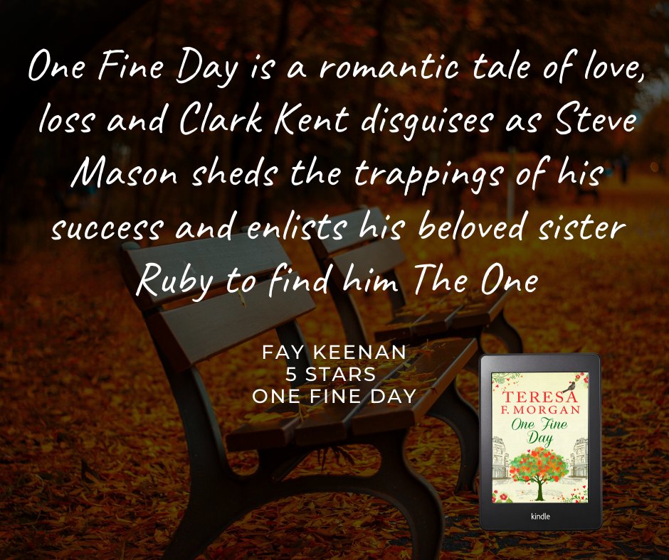 Teresa_Morgan10's tweet photo. My #TuesNews @RNAtweets is One Fine Day is in
@AmazonKindle #KindleUnlimited
https://t.co/ChsfkItJcq
"A romantic tale of love, loss & Clark Kent disguises..."
@faykeenan ⭐️⭐️⭐️⭐️⭐️
#stayhomereadbooks #Lockdown3 #stayhomereadromance #Romance #hotheroes https://t.co/YK8Pf80NpW