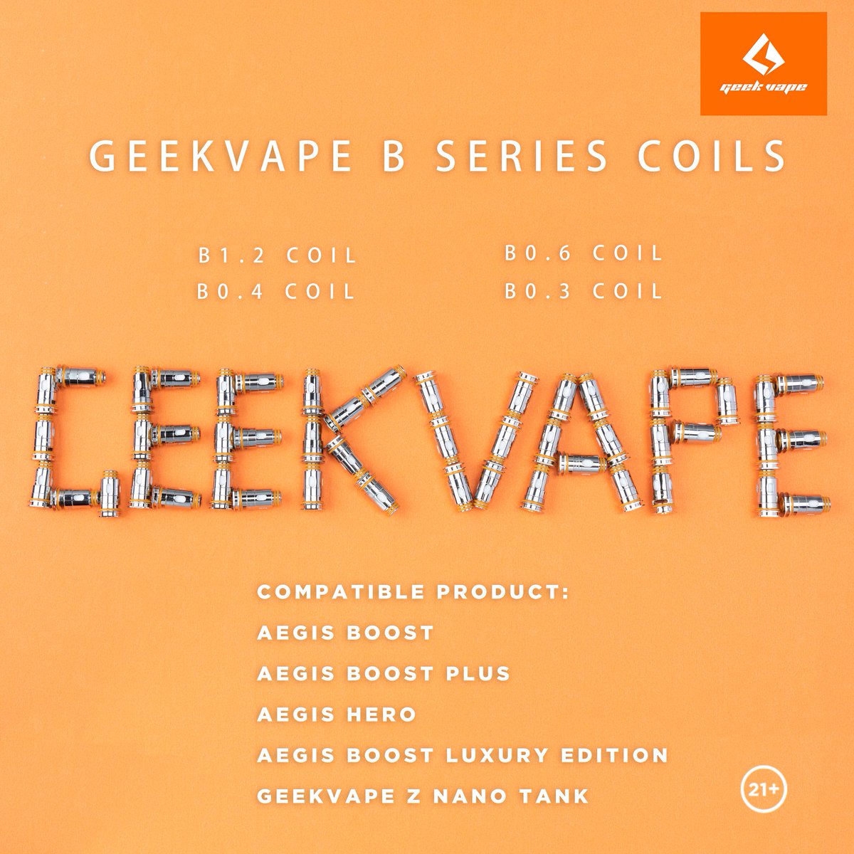 GeekvapeTech's tweet photo. GEEKVAPE B SERIES COILS
Which letter is different from the others in the number of coils?๐ง
---
Warning: you must be of legal age to vape, thank you
#geekvape #vape #vapefun #vapenation #vapeon #bseriescoil #aegishero #aegisboost #aegisboostplus #znanotank #aegisboostle https://t.co/kZfsen2aKv