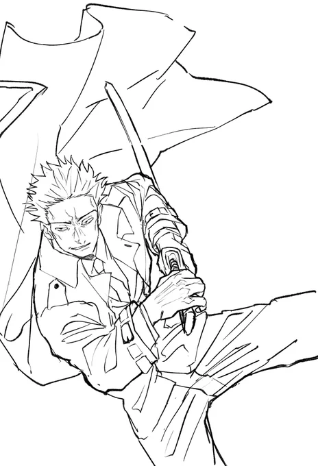 #線画を晒すと誰かが色を塗ってくれるかもしれない 