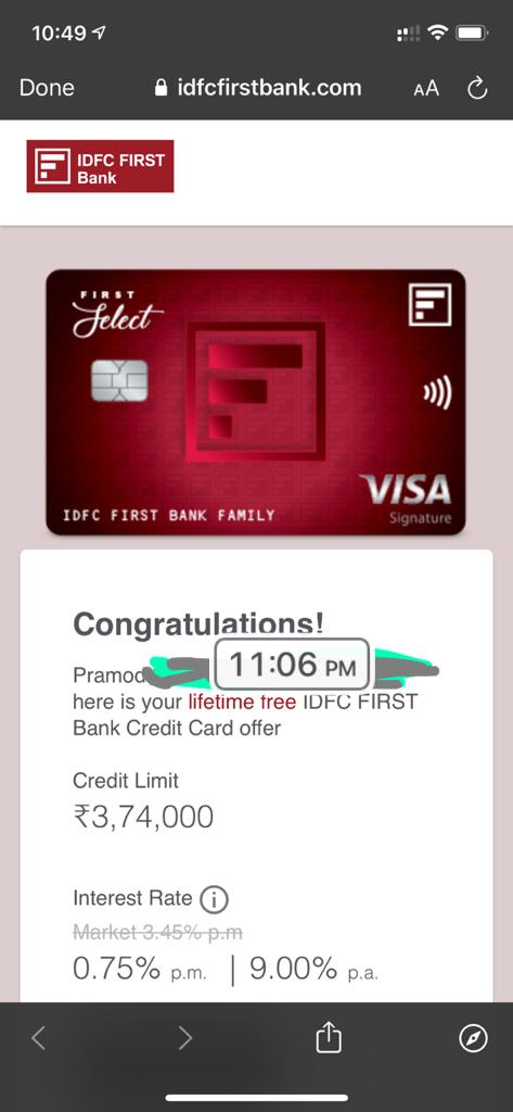 pramodlord's tweet photo. Applied for IDFC First Credit Card which was showing Preapproved and was issued instantly.
Effortless Card issuing by @IDFCFIRSTBank
#cardnpoints #idfcfirstbank https://t.co/vbyZXYlrHK