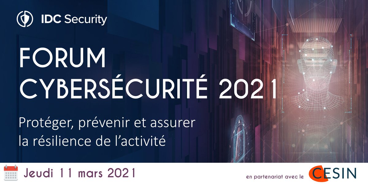 IDCFrance's tweet photo. [EVENEMENT]  #RSSI #CISO : Quels sont les grands défis des entreprises en matière de #sécurité #IT en 2021 ?

RDV 11 mars >> Forum IDC #cybersecurite organisé en partenariat avec le @CESIN_France

➕🌐https://t.co/WDLgbTebSY

#IDCSecu #cyber #security #infosec https://t.co/cZSvZV1d3g