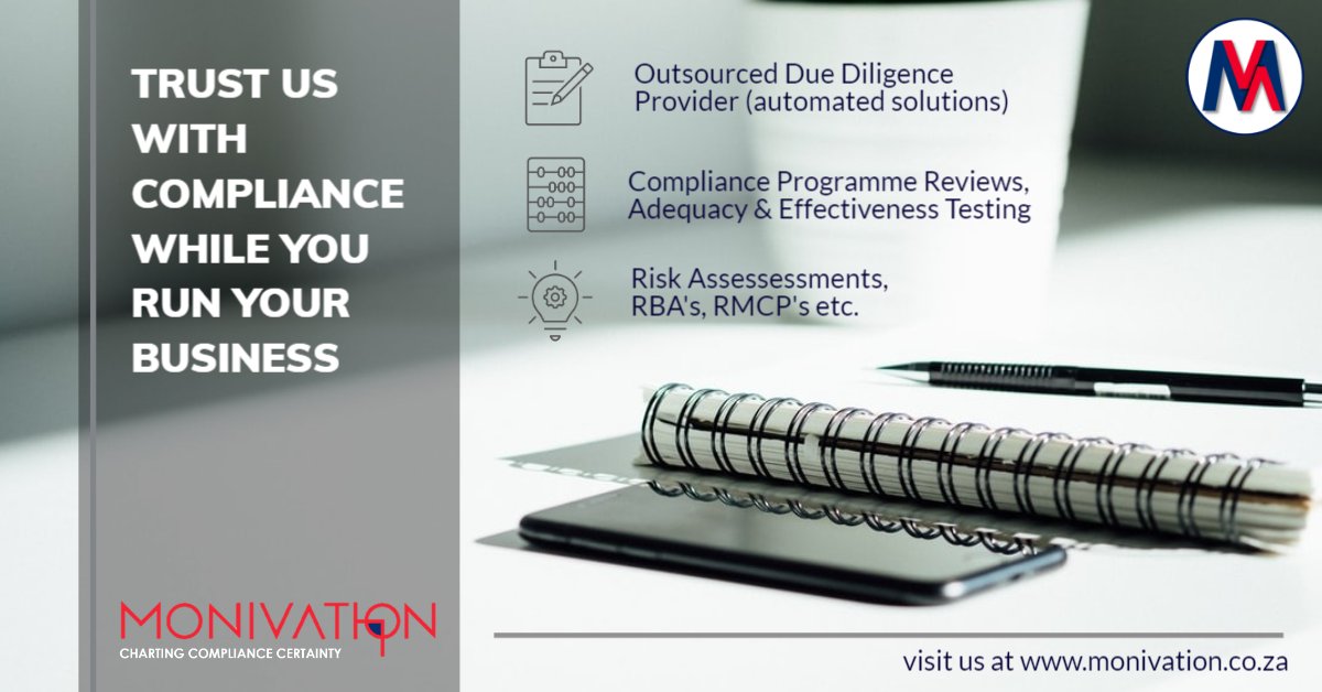 Concerned about the effectiveness of your compliance processes? Speak to Monivation, we can help!
#RegulatoryCompliance #RMCP #FinTech #DueDiligence