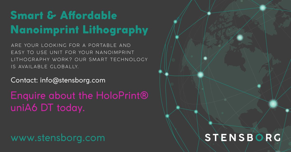 Stensborg's tweet photo. We are proud that our #HoloPrint uniA6 DT is present on three continents. Ideal for rapid prototyping, testing, and education, try this smart technology in your industry. 

Learn more - https://t.co/HkersJzwEl.

#Nanoimprint #Lithography #NIL #Optics #GlobalCompany https://t.co/zouoWTdGPa