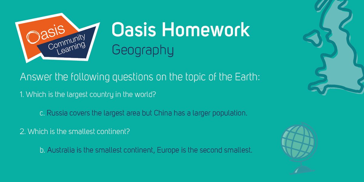 OasisAcademies's tweet photo. The time has come! Here are the answers you've all been waiting for. Did you learn anything new? 

Come back tomorrow for your next set of #OasisHomework questions. 📚 https://t.co/KO8AgK88vL