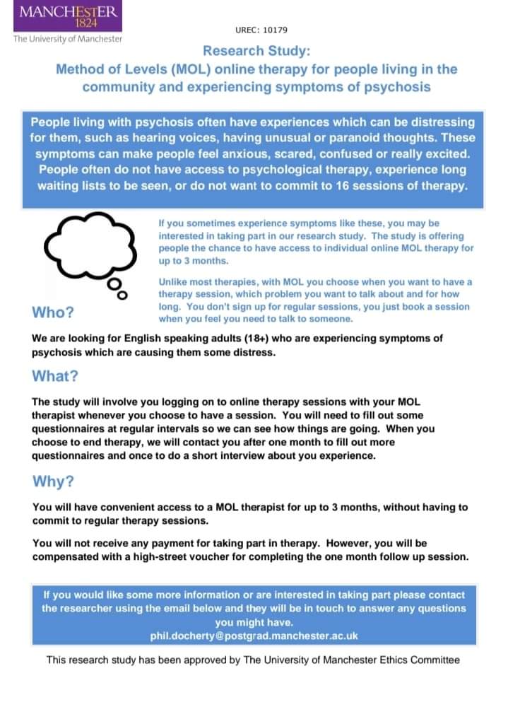 Online MoL for Psychosis tweet media