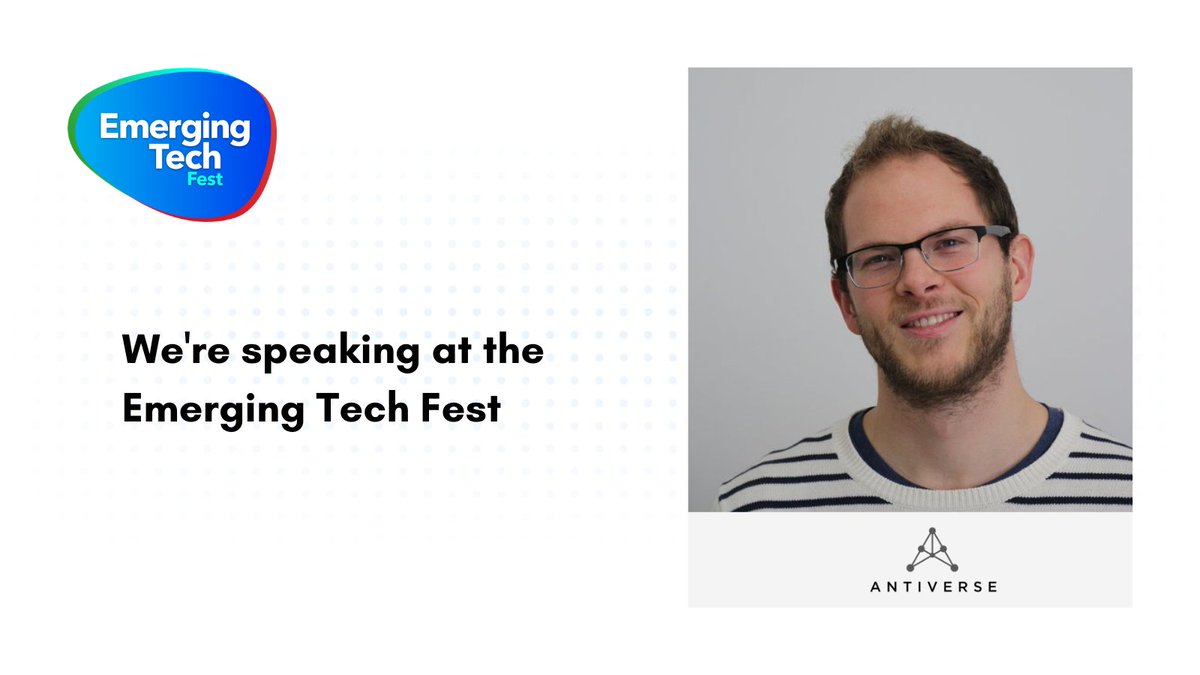 Our Co-Founder, Ben Holland, is speaking on the 'AI in Action' panel on 28/01 at <a href="/EmergingTecFest/">Emerging Tech Fest 2021</a> 

We're looking forward to it! 

Register for free >> emergingtechfest.com 

#EmergingTechFest #AI #BioTech