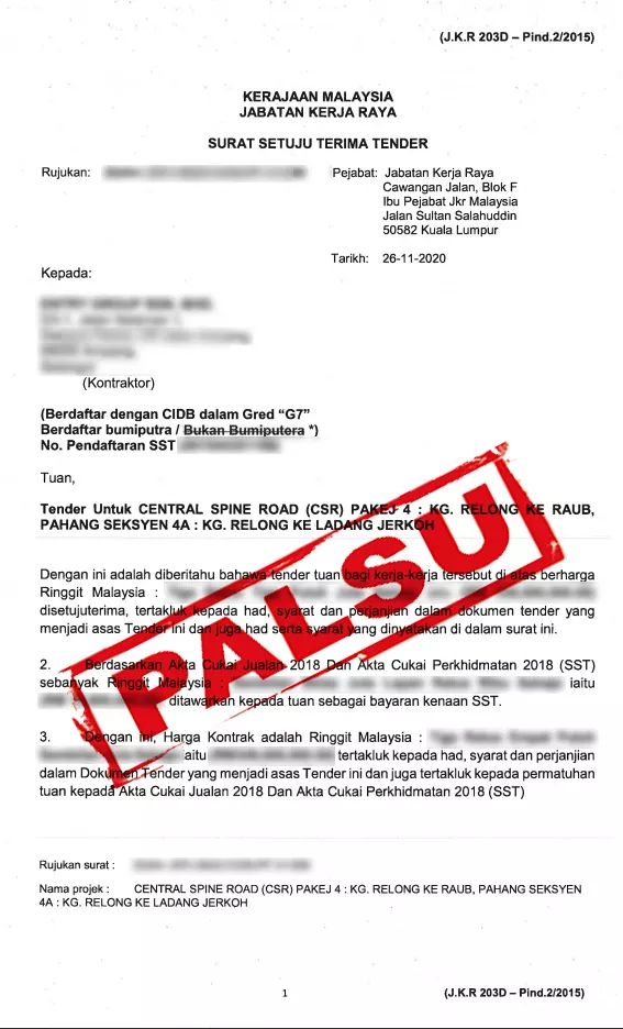 Contoh Surat Kelulusan Bersyarat Jabatan Kerajaan