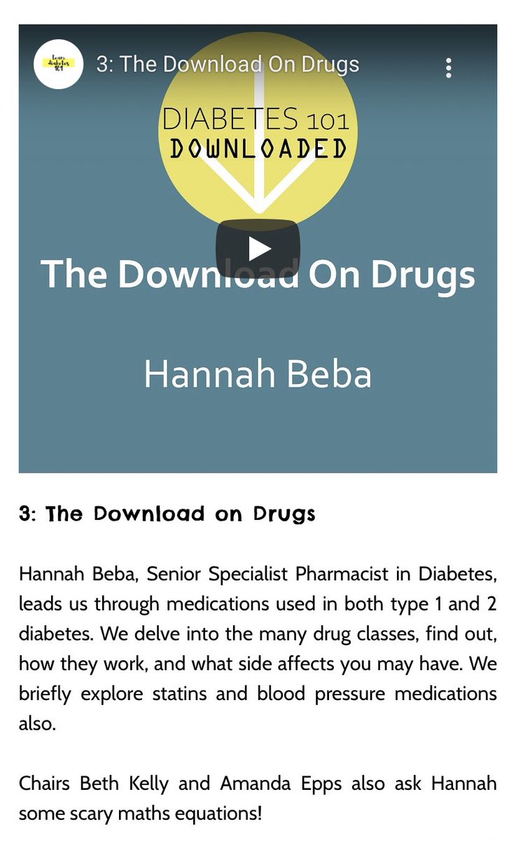 _diabetes101's tweet photo. “A week in the life of our diabetes pharmacists” continues...
👀 Revisit our #101Downloaded conference
@HannahBeba talks all about oral meds in diabetes & shows you a teensy bit of just why we love her stupidly intelligent brain so much!
🧠 🤓 💊
♾ https://t.co/zFuYmGe75V https://t.co/Awr5KrwDov