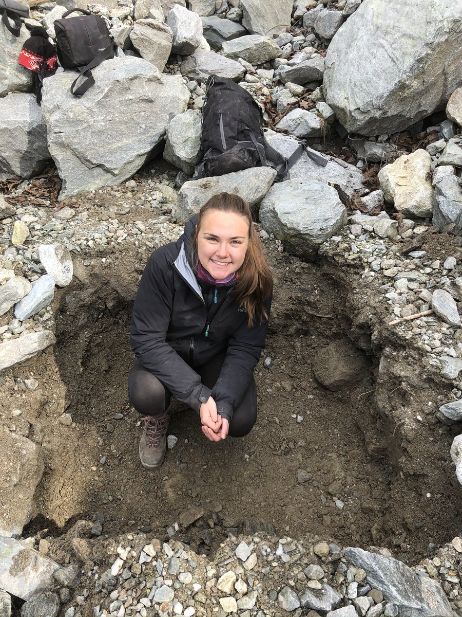 Now, slightly behind schedule, I have grain size distributions for two debris flows. I plan to use these curves to determine how deposit grain size distributions relate to debris flow characteristics, such as runout, and deposition. Hopefully I can show you at  #vEGU21  #PhDLife