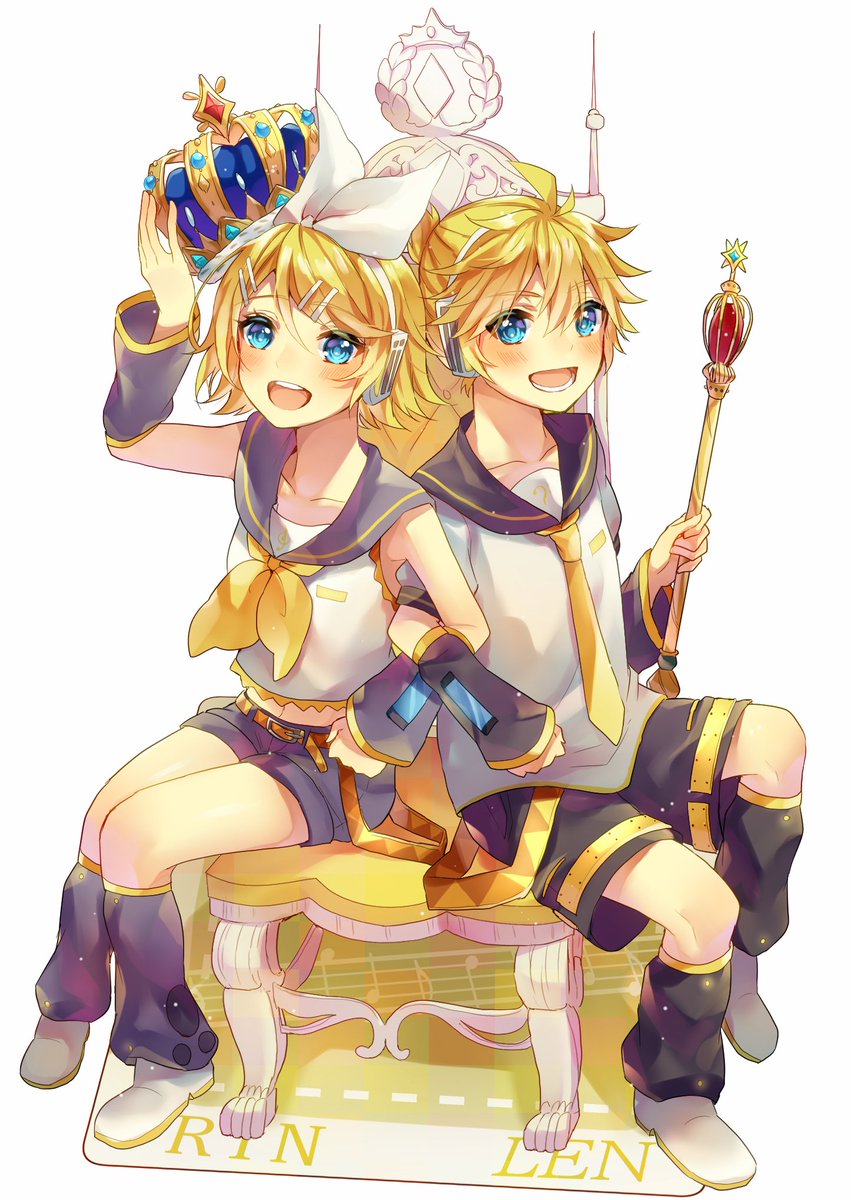 鏡音レン ,鏡音リン 「#私の鏡音が性癖に刺さる人に届いてほしい 
鏡音と聞いてやらずにはいられない
素」|亜龍のイラスト