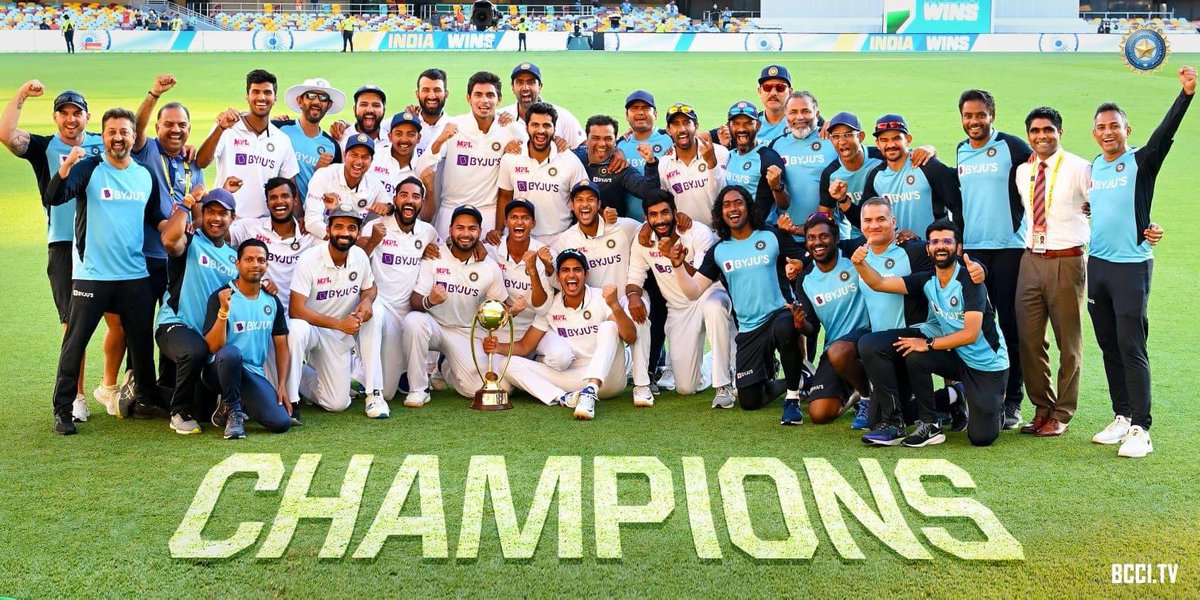 violinkarthik's tweet photo. What a day!!! What a series!!! What a team!!!
Take a bow Indian Cricket Team 🇮🇳🙏🇮🇳

Greatest ever series in the history of cricket👏
The greatest ever come back in the sporting history. 🙏🇮🇳👏🔥❤️
#greatestevercomeback #INDvsAUS #IndianCricketTeam #Cricket #BorderGavaskarTrophy https://t.co/C5TWHukExu