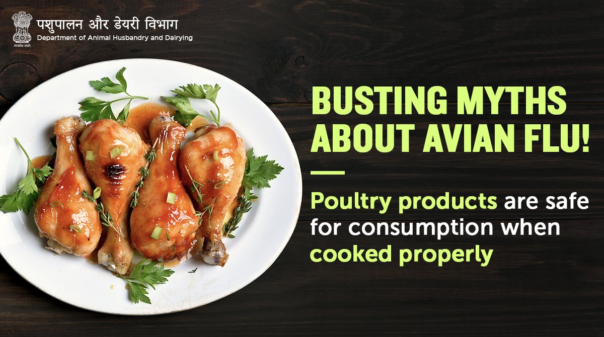 Dept_of_AHD's tweet image. To address concerns of citizens', the @Dept_of_ahd is promoting awareness regarding proper preparation &amp;amp; safe consumption of #PoultryProducts!

#AvianFluAlert #AvianFluFacts #BirdFlu