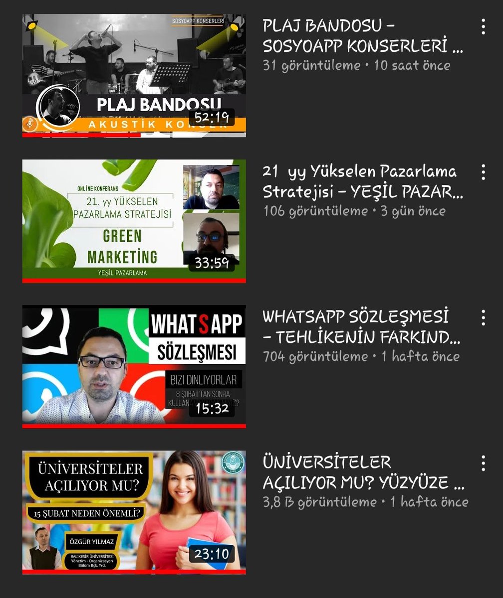 Plaj Bondosu <a href="/SosyoApp/">Sosyo App</a> akustik konseri, yeşil pazarlama konferansı, whatsapp konusu ve ÜNİVERSİTELER ne zaman açılıyor? Kanalım eklendi. #UEniversitemiziistiyoruz #uenilereOErguenEğitim #Exxen #sondakika #konser #milyonfest youtube.com/user/ozguryilm…