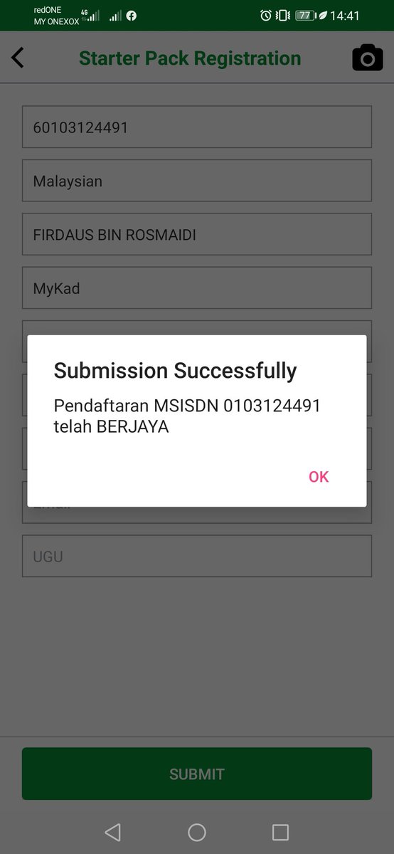 CentreOnexox's tweet photo. Alhamdulilah rezeki petang ini dapat closing user walk in ke kedai amik no baru SP topup RM5. Nak testing dulu lepas tu baru nak beli welcome deal.
 #onexox #onexoxcentremachang #9senseminitallnetwork #burnproof https://t.co/AFvl6ltTi0
