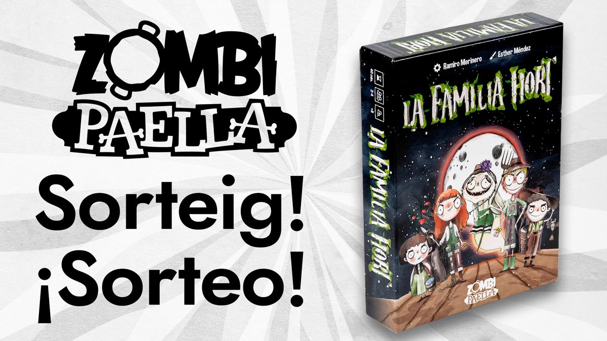 zombipaella's tweet photo. SORTEAMOS 1 juego de #LaFamiliaHort. Para participar:
1⃣Retuitea
2⃣Sigue a @zombipaella 
🕑 Tienes tiempo hasta el 20 de enero a les 23.59h.
--
SORTEGEM 1 joc de #LaFamíliaHort! Per a participar:
1⃣Retuiteja.
2⃣Seguix @zombipaella 
🕑 Tens temps fins el 20 de gener a les 23.59h. https://t.co/8asYUQ1KxV