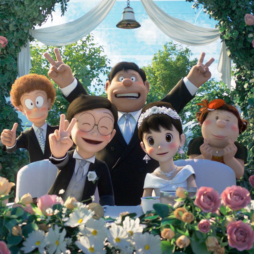 keinieve's tweet photo. Hold awnnn can we talk about Nobita marrying Shizuka?? They’re living “i’m married my childhood friend” life i’m in tearssss 😭😭😭 https://t.co/NABUnf1zfM