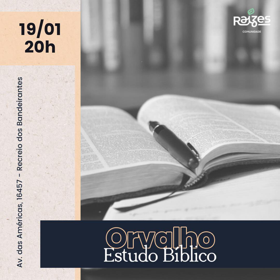 comraizes's tweet photo. Hoje é dia de orvalho, dia de crescer mais um pouco no entendimento das escrituras. 
Você vem?
A partir das 20h00!
Nos vemos!! ❤️ https://t.co/FyFRqPSsFd