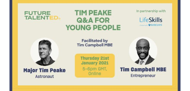 MisbourneHolmes's tweet photo. 🚨ALERT🚨 Thursday 21st January - sign up to a Q &amp; A session with @astro_timpeake For more information click on the link https://t.co/YZ1xt8bDjK What an exciting opportunity 🙂🚀 @CareerMisbourne @TheMisbourne https://t.co/TybFINIvTn