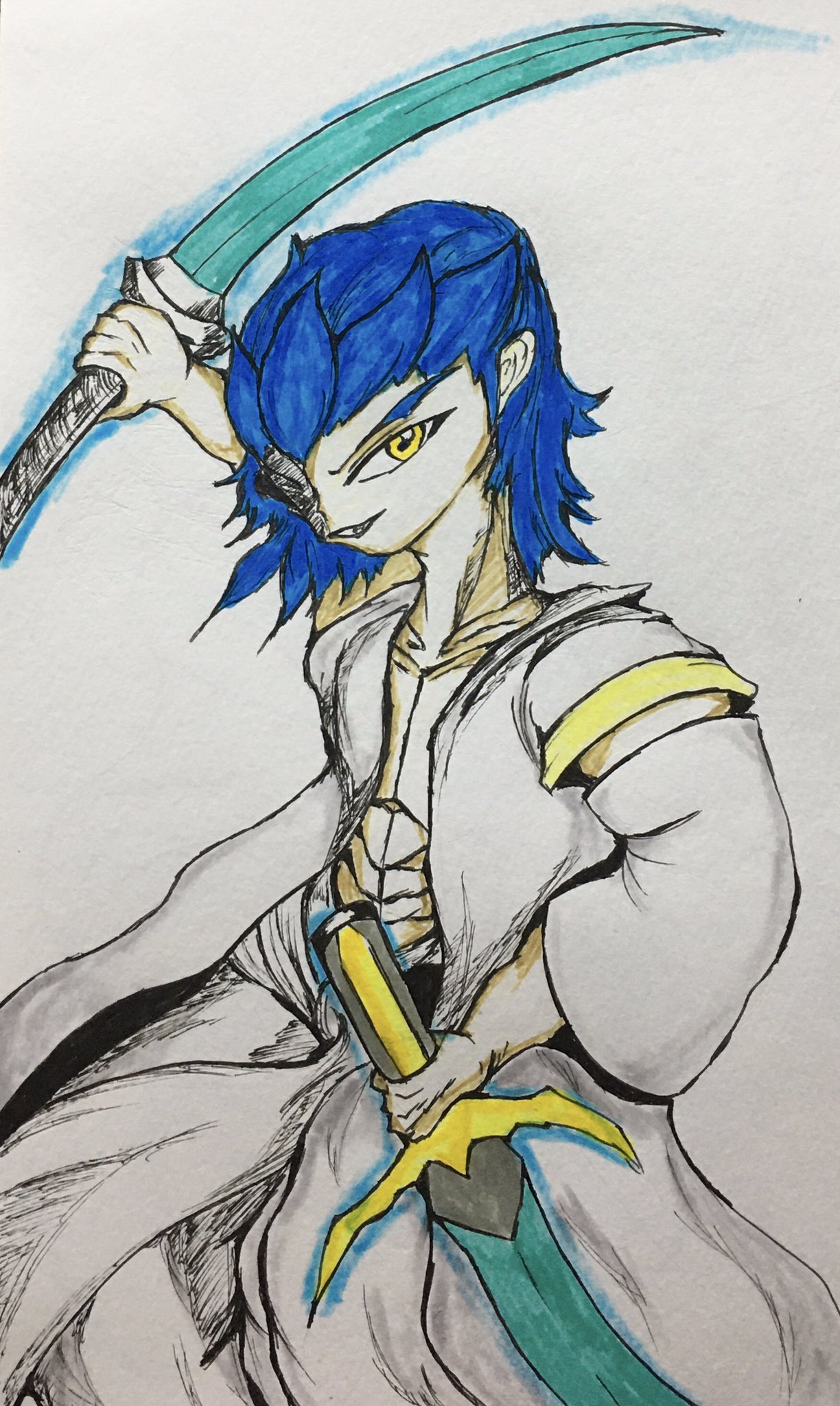 無黒 Unt スサノオ 前に 天照 をモチーフに描いた事があったので 今回はスサノオを描いてみた 二刀流って実際にいたら強いのだろうか イラスト スサノオ 創作キャラ 二刀流 T Co Ujolqkcqe4 Twitter