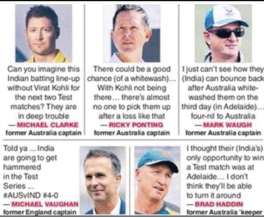 rabbaroy's tweet photo. @MichaelVaughan How about one from England? You did seem to know it all, along with all the other erudite and esteemed lot! https://t.co/wVwqpuAFzL