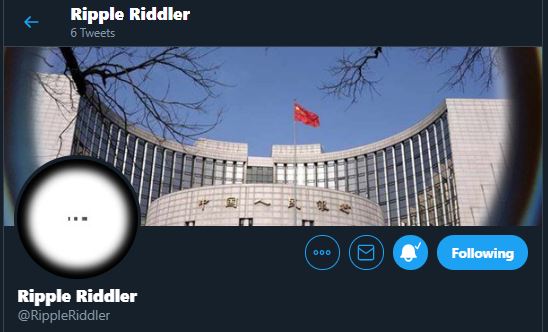  @RippleRiddler changed his profile image. It's People's bank of China.  https://en.wikipedia.org/wiki/People%27s_Bank_of_China 1/*