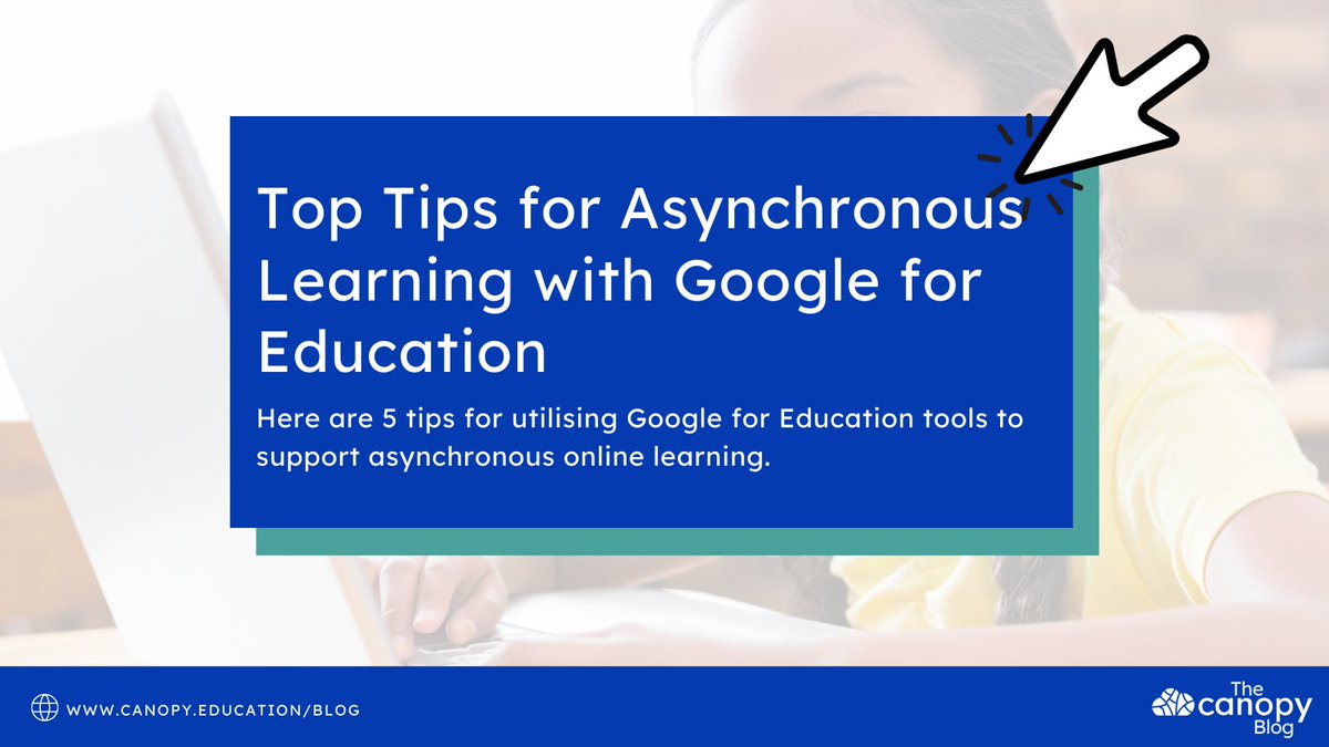 CanopyCIC's tweet image. Looking for some tips and tools to level up your #AsynchronousLearning? Check out @ItsMiasTweets's blog post on Top Tips for Asynchronous Learning with Google for Education - canopy.education/post/top-tips-… Tools mentioned includes #GoogleClassroom @justmoteHQ @Screencastify
