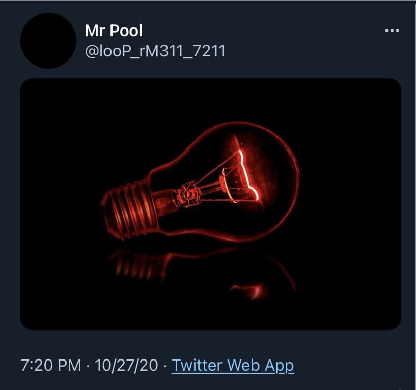 Another metaphor for the same meaning. Bulb light, weak light, the light starts. Where? Red, in China. Several times seemed that faint lights meant tests. Maybe refers about the test news stated. 6/*