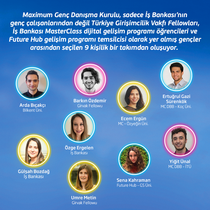 maximumgenc's tweet photo. Maximum Genç’in yönetiminde söz gençlerde.
Maximum Genç Danışma Kurulu ile program kapsamında sunulan deneyim ve iletişimleri gençlerle birlikte geliştirmek üzere gençlere söz veriyoruz.
#MaximumGenç #DanışmaKurulu #MGDK #İşBankası