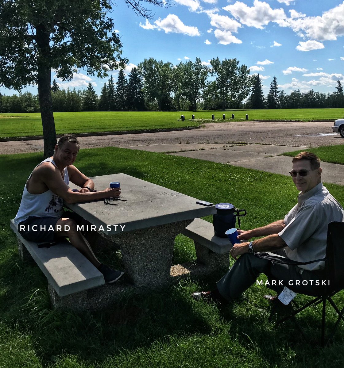CanadaWolverine's tweet photo. Two great lawyers who are my friends. I think these meetings, along with early morning and late night texting wars are sometimes the highlights of my time spent with them. Friends are friends forever. @markgro1 @MirastyRR #yeg #friends https://t.co/lYqpi2OVg0
