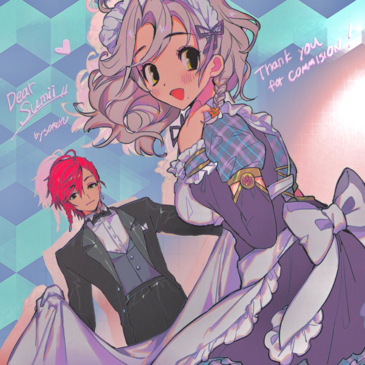 Happy Tuesday @AkagiHiro_VT! I got art of us together...cuz why not? (tbh I wanted you to be in the maid outfit ;-; )

Artist: @/ywyw_MNTL
#RKGKagi #sumiillust