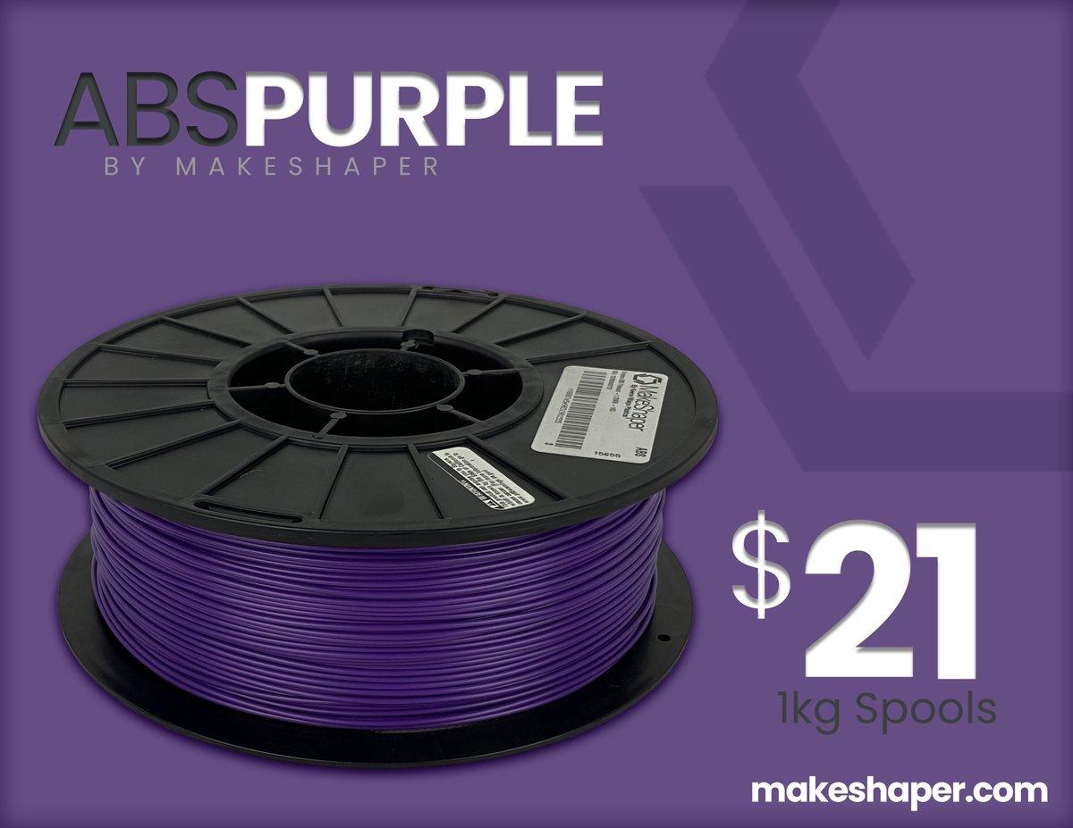 MakeShaper | #ABS Purple

For more info, visit makeshaper.com 
•
•
•
#makeshaper #3dprinting #3dfilament  #3dprints #tech #design #3dart #3ddesign #filament #technology #filaments #abs #blue #3dcommunity #makers #makersofinstagram