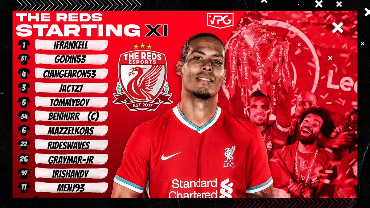 Esports_TheReds's tweet photo. Tonights Line Up! #TheRedsES UP THE REDS! #YNWA https://t.co/qLqeB0Ajcc
