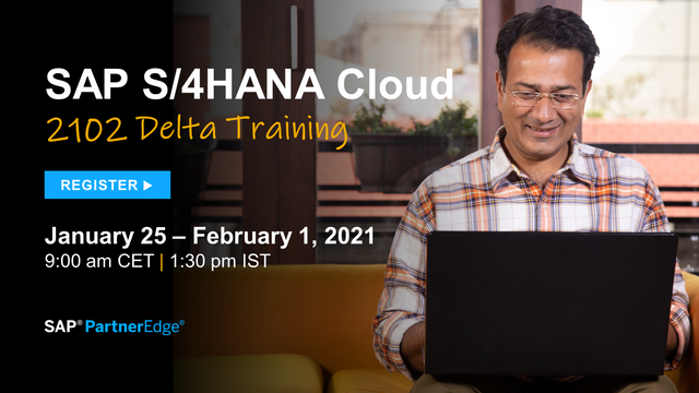 janmusil's tweet photo. Register Now! Announcing SAP #S4HANA Cloud webinars for our partners using the SAP Learning Hub. This 6-day virtual event planned between Jan 25 to Feb 1. #SAPPartnerEdge @SAPCloudERP https://t.co/ORexqEFz2g https://t.co/ybvINj0dkh