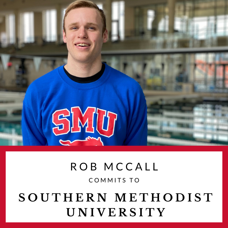 ensworthaquatic's tweet photo. Rob McCall commits to Southern Methodist University, where he will continue his swimming and academic pursuits.  Way to go, Rob! Your team is very proud of you! https://t.co/ORNg5lGpFR