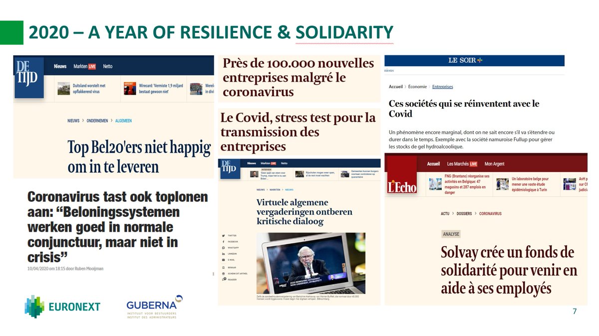 <a href="/sandra_gobert/">Sandra Gobert</a> - En 2021, plus encore qu'avant, la gouvernance a fait partie de la solution: les assemblées générales digitales, les pays cuts et les dividend cuts, les fonds de solidarité étaient dans l’actualité.
GUBERNA &amp; <a href="/Euronext/">Euronext</a> Brussels New Year Event 2021 
#euronext2021