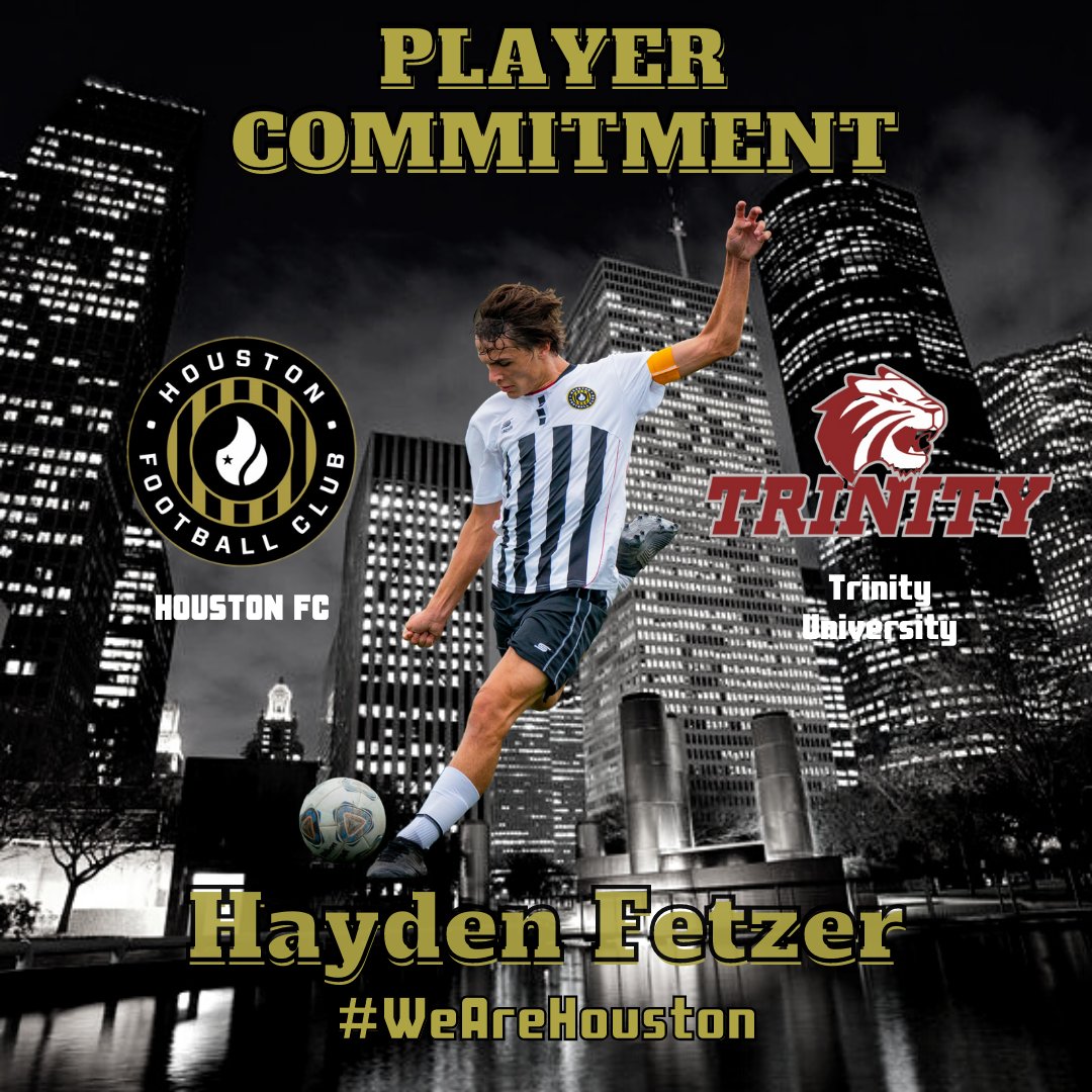 HoustonFCTX's tweet photo. Congratulations to Hayden Fetzer on his commitment to continue his education and play at @TrinitySoccerTX He has played in @USLLeagueTwo and has been a central part of our @UPSLsoccer teams. See more on our recruiting success at https://t.co/SzrWVaPmWE
@ncsa 
@NCSA_Team https://t.co/OfPz34Q4yk