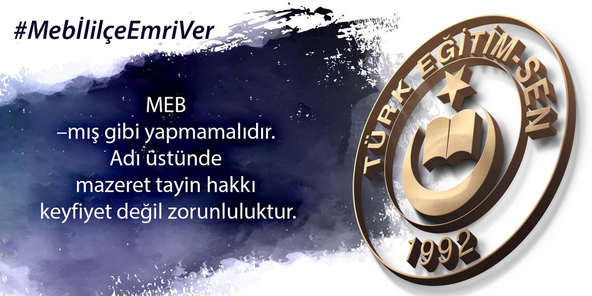 #MebİlilçeEmriVer