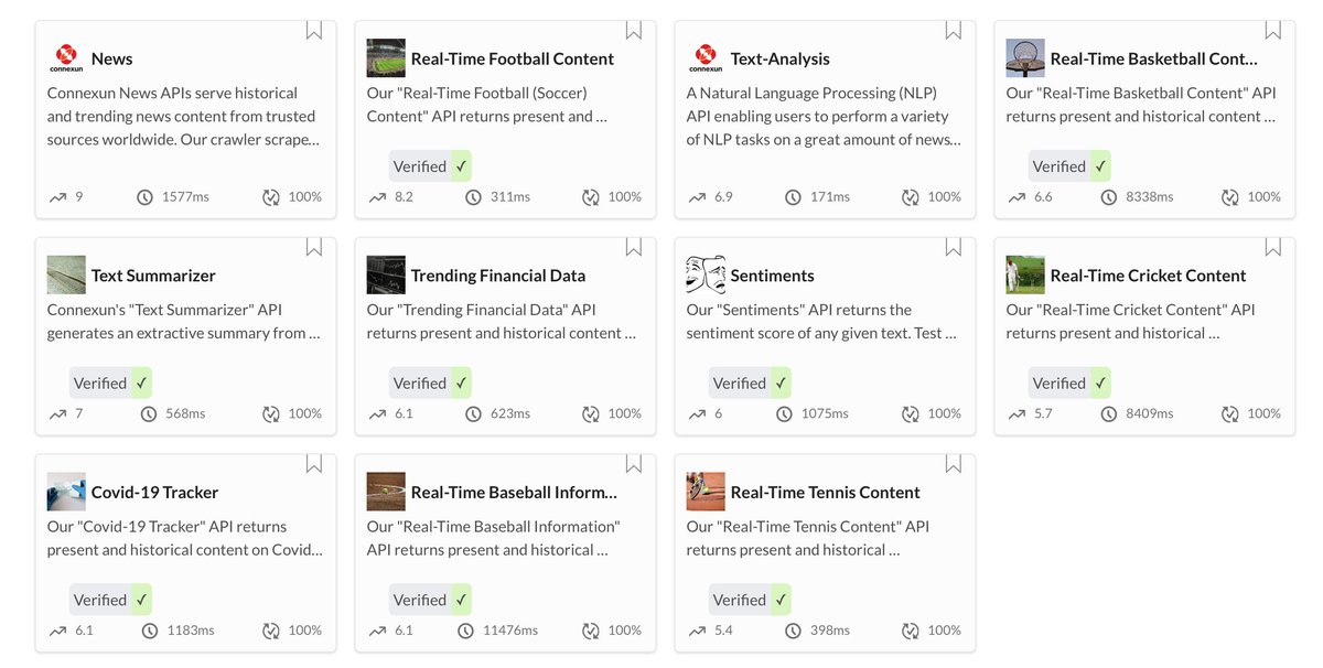 payalconnexun's tweet photo. Test our endpoints for free @rapidapi https://t.co/4hixzE9igT
#Newsapi #sportsapi #APIs #CovidTracker @NewsAPIorg @AndNlp @CricketApiRz #textanalysis #textsummarizer #sentimentsApi https://t.co/PSVQukk5H0