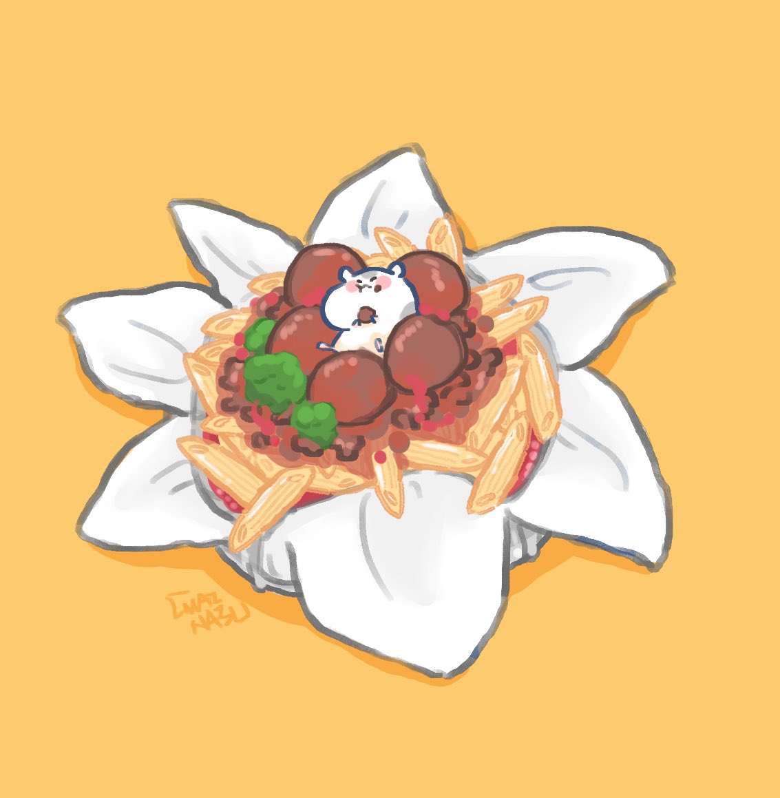 吃貨插畫 C減 ペンネ Illustration イラスト パスタ 癒し 17live イチナナ 食べ物 イラスト 絵描きさんと繋がりたい イラスト好きな人と繋がりたい